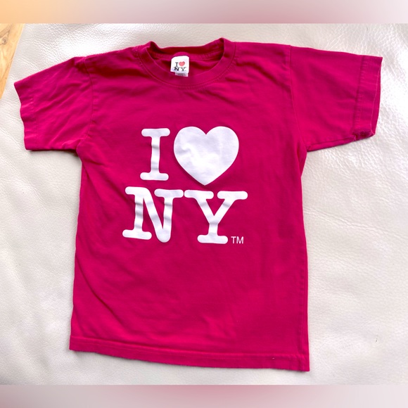 💥4/$20💥S/P 'I ❤️ NY' Graphic Tee, Fuchsia Short-Sleeved T-Shirt, 100% Cotton - Picture 2 of 6